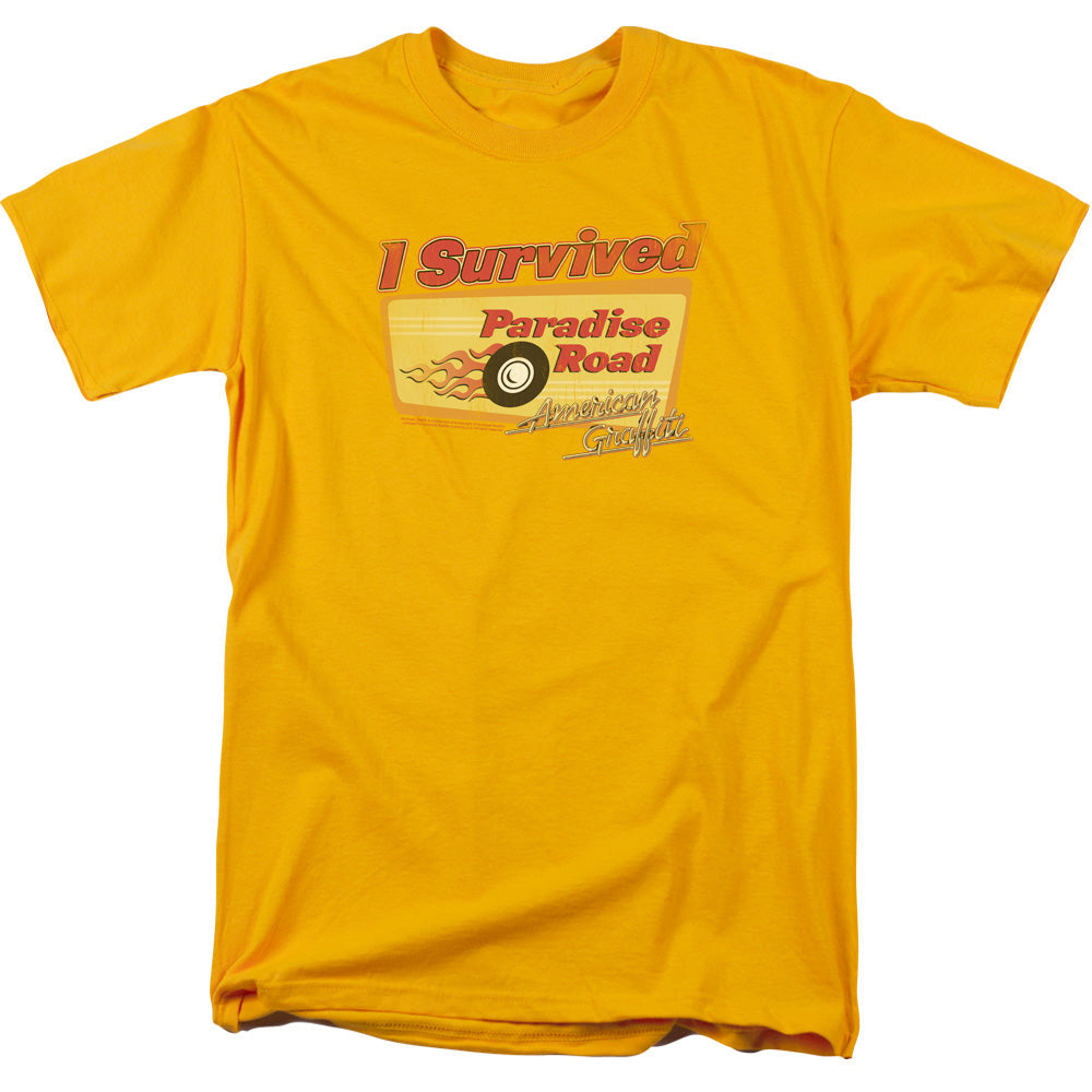 American Graffiti Paradise Road Mens T Shirt Gold - clothing by TeeHivey.com