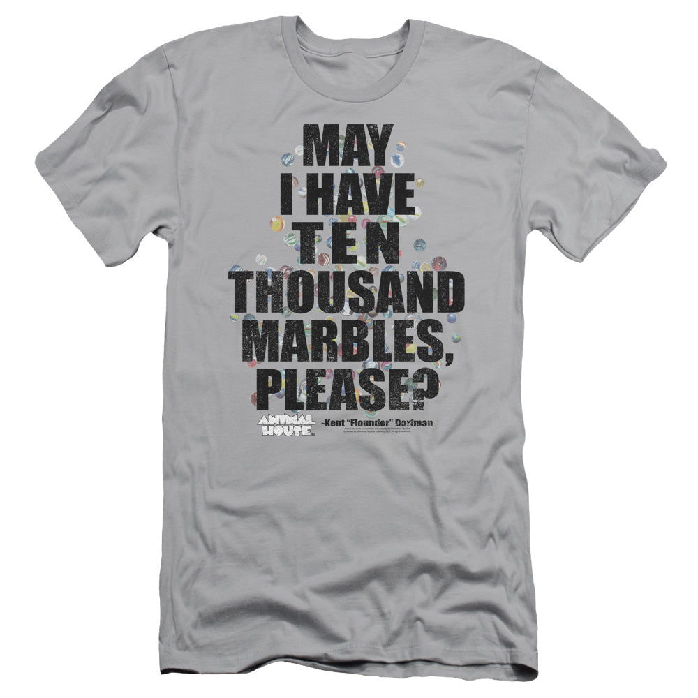 Animal House Marbles Slim Fit Mens T Shirt Silver - clothing by TeeHivey.com