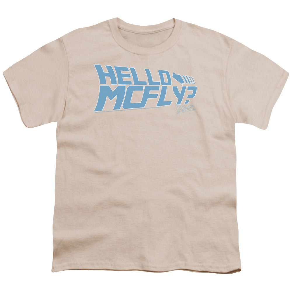 Back To The Future Hello McFly Kids Youth T Shirt Cream - clothing by TeeHivey.com