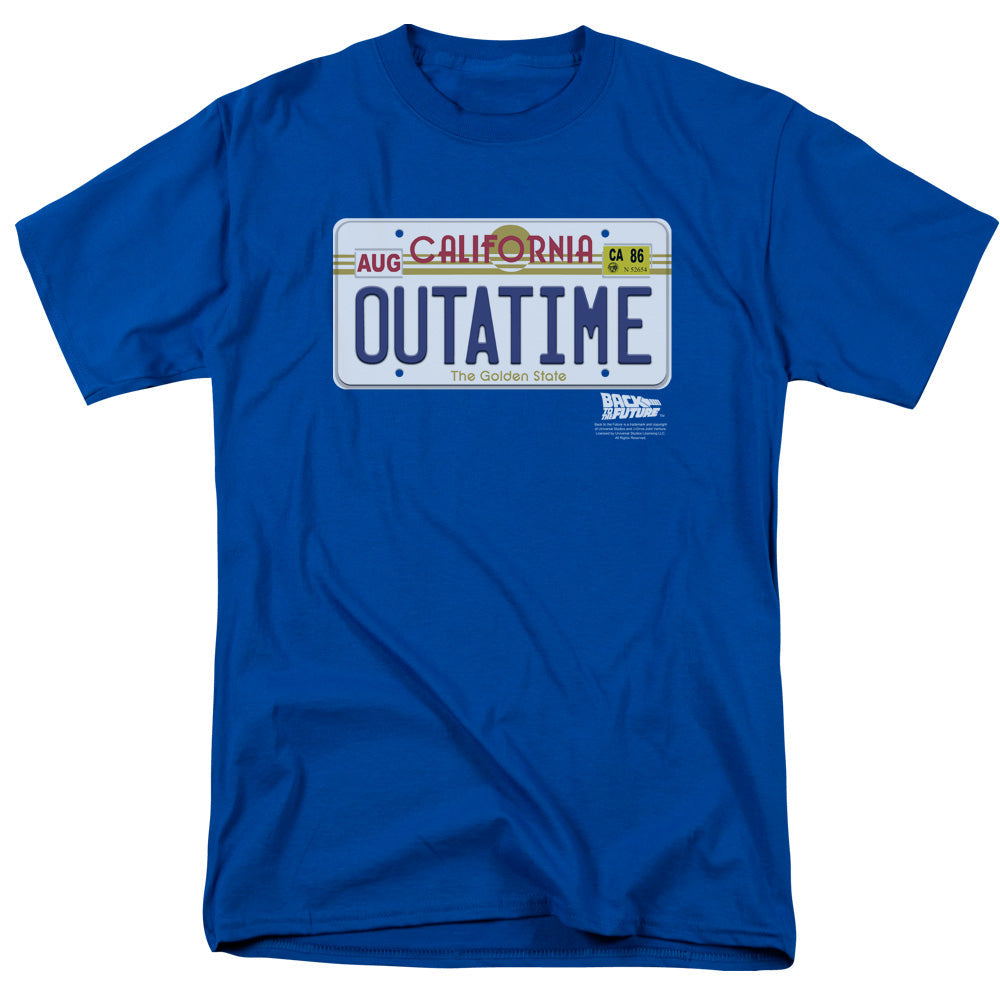 Back To The Future Outatime Plate Mens T Shirt Royal Blue - clothing by TeeHivey.com