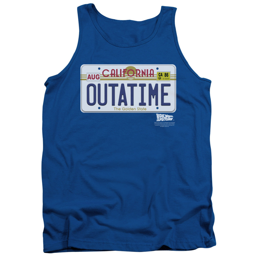 Back To The Future Outatime Plate Mens Tank Top Shirt Royal Blue - clothing by TeeHivey.com