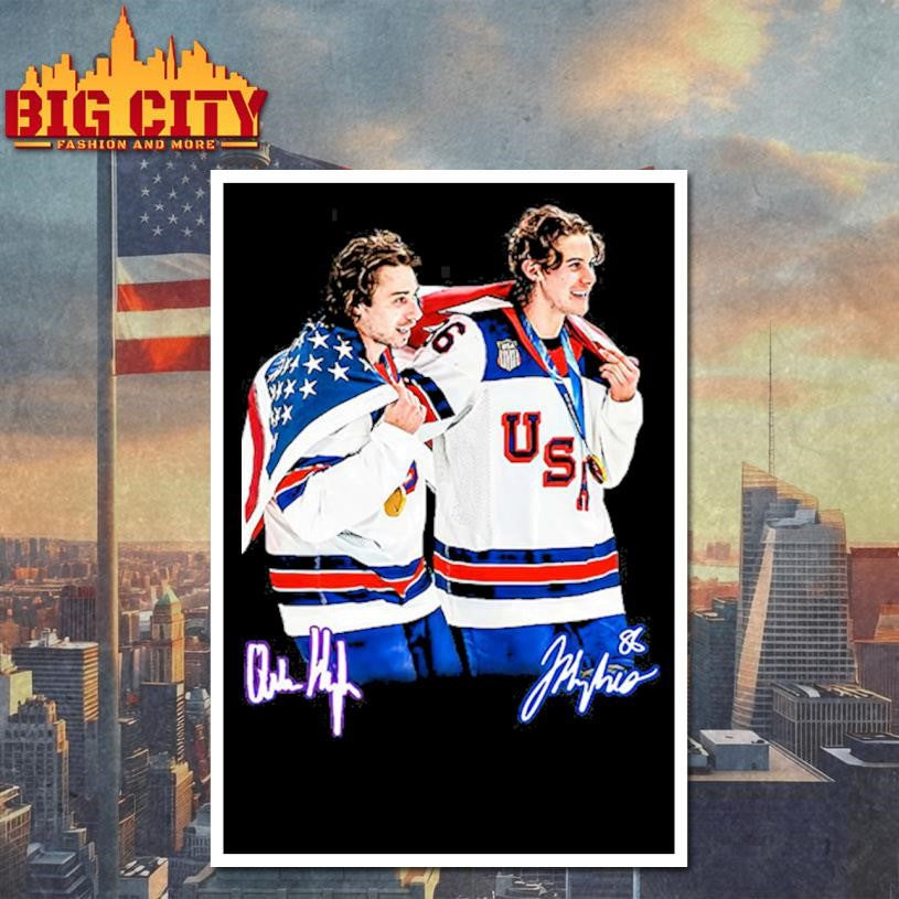 USA Gold Medal Hockey Champion Jack Hughes Quinn Hughes Shirt