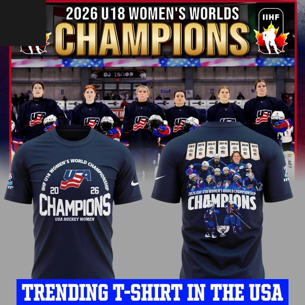 USA Team 2026 IIHF U18 Women’s World Champions Celebrate Shirt