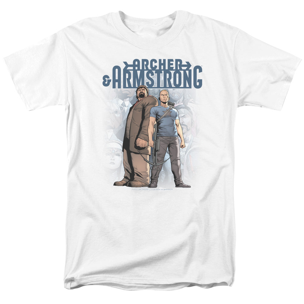 Archer & Armstrong Two Against All Mens T Shirt White - clothing by TeeHivey.com