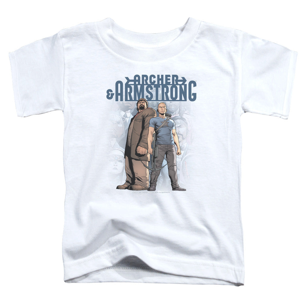 Archer & Armstrong Two Against All Toddler Kids Youth T Shirt White - clothing by TeeHivey.com