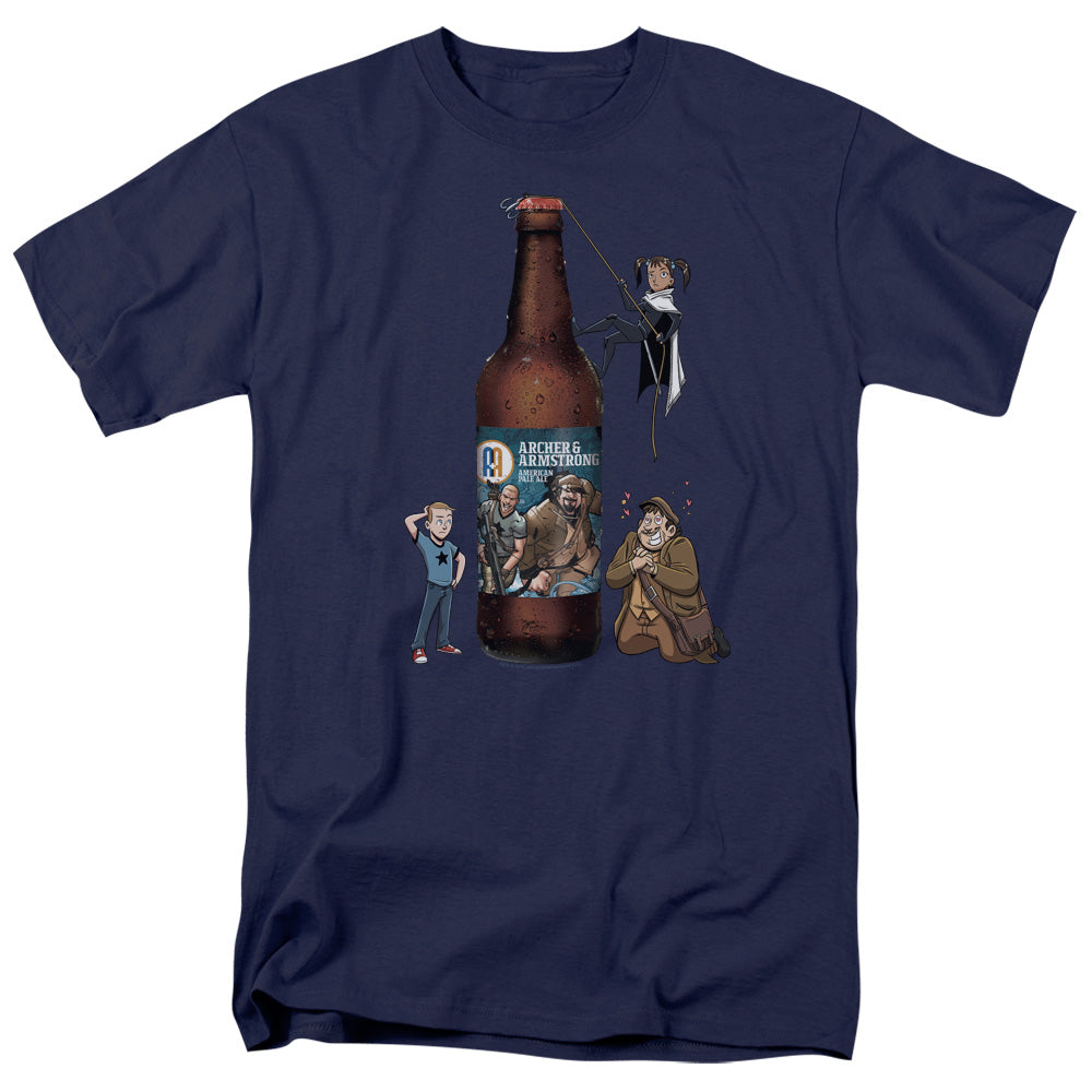 Archer & Armstrong Ale Mens T Shirt Navy Blue - clothing by TeeHivey.com