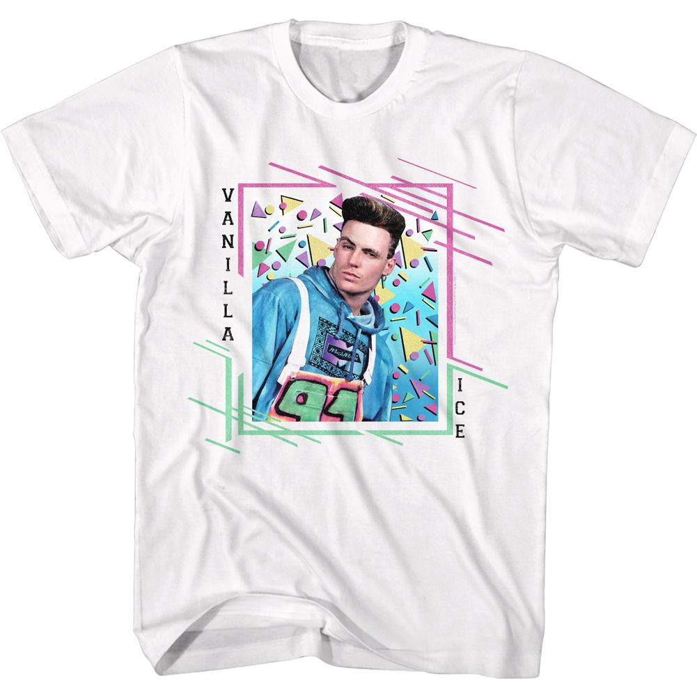 Vanilla Ice - Triangles - Short Sleeve - Adult - T-Shirt - clothing by TeeHivey.com