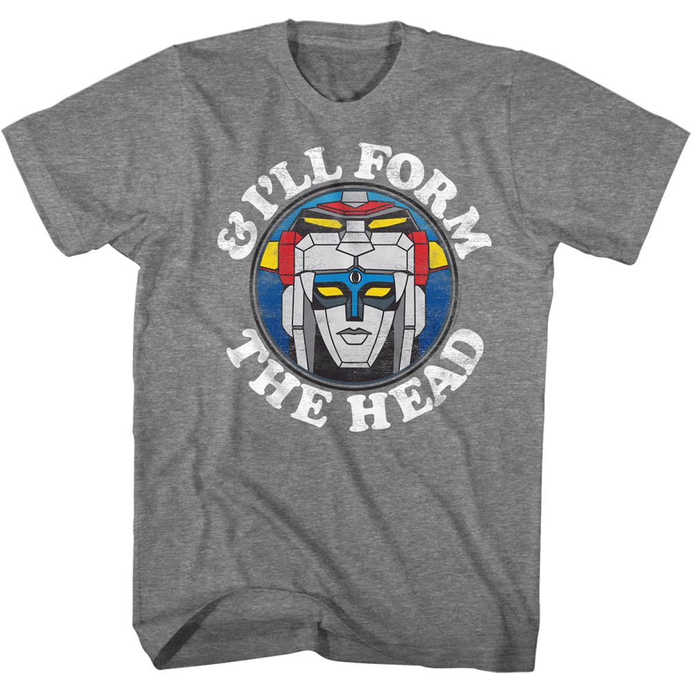 Voltron - Form The Head - Short Sleeve - Heather - Adult - T-Shirt - clothing by TeeHivey.com