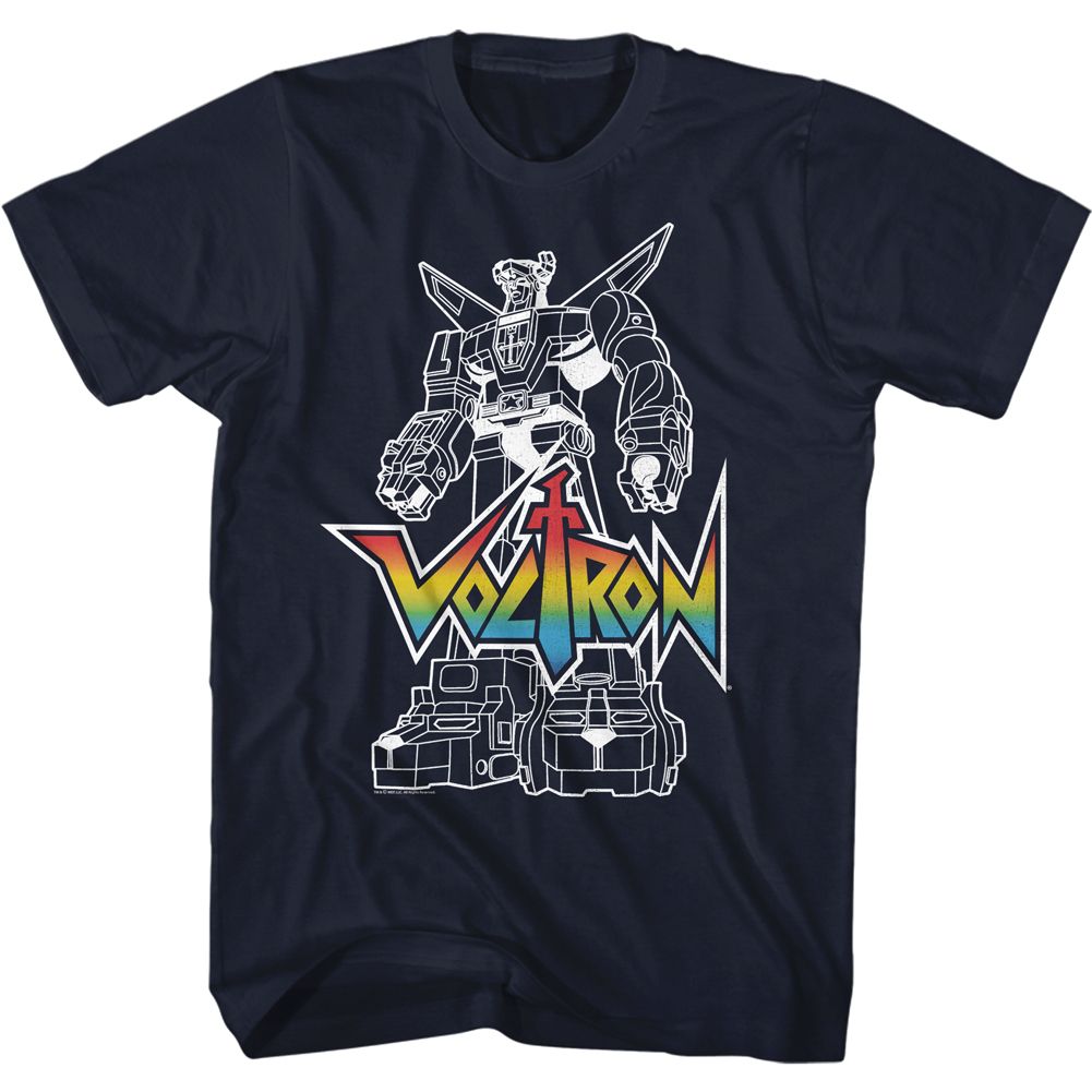 Voltron - With Logo - Short Sleeve - Adult - T-Shirt - clothing by TeeHivey.com