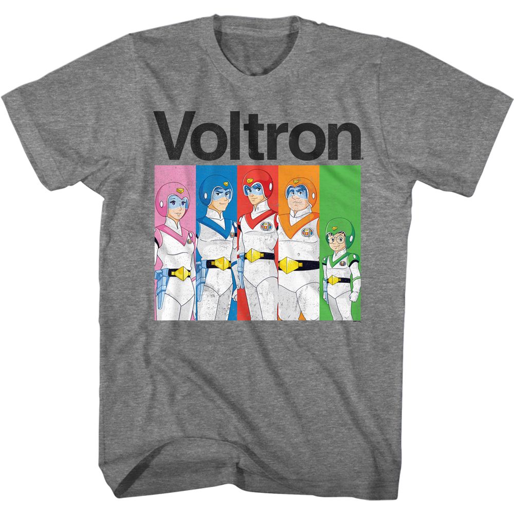 Voltron - Color Blocks - Short Sleeve - Heather - Adult - T-Shirt - clothing by TeeHivey.com
