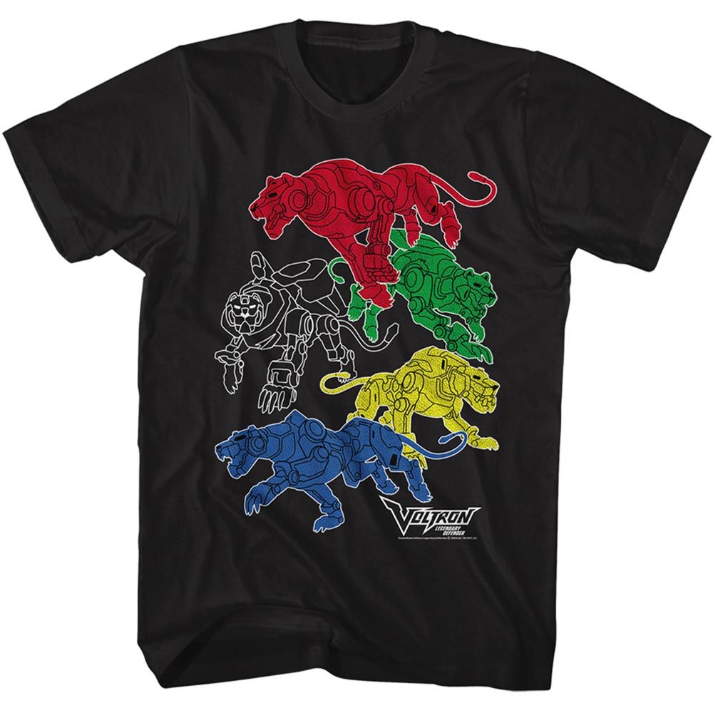 Voltron - Lions - Short Sleeve - Adult - T-Shirt - clothing by TeeHivey.com