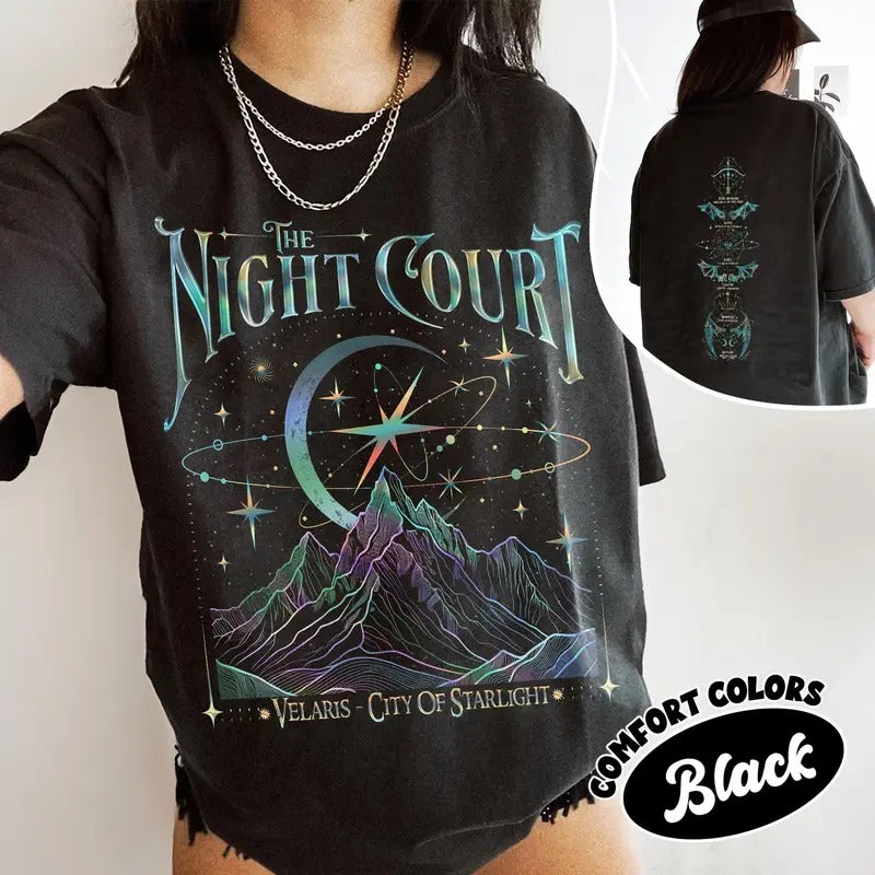 Velaris The Night Court Acotar Two-Sided Shirt, Velaris The Night Court Shirt, Court Of Dreams, Inner Circle Acotar Tee