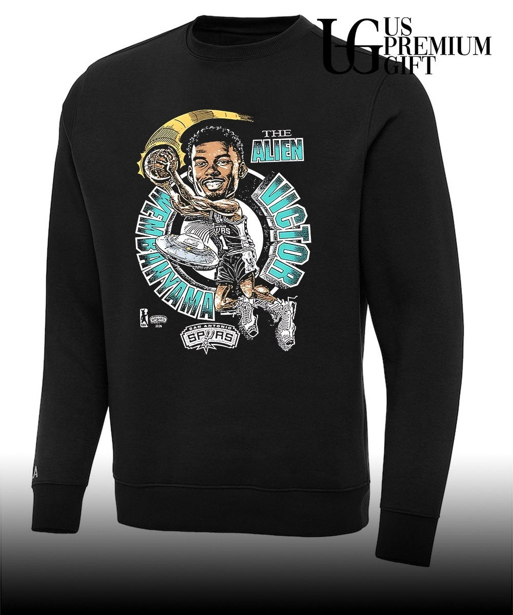 Victor Wembanyama San Antonio Spurs NBA The Alien Membanyama caricature shirt