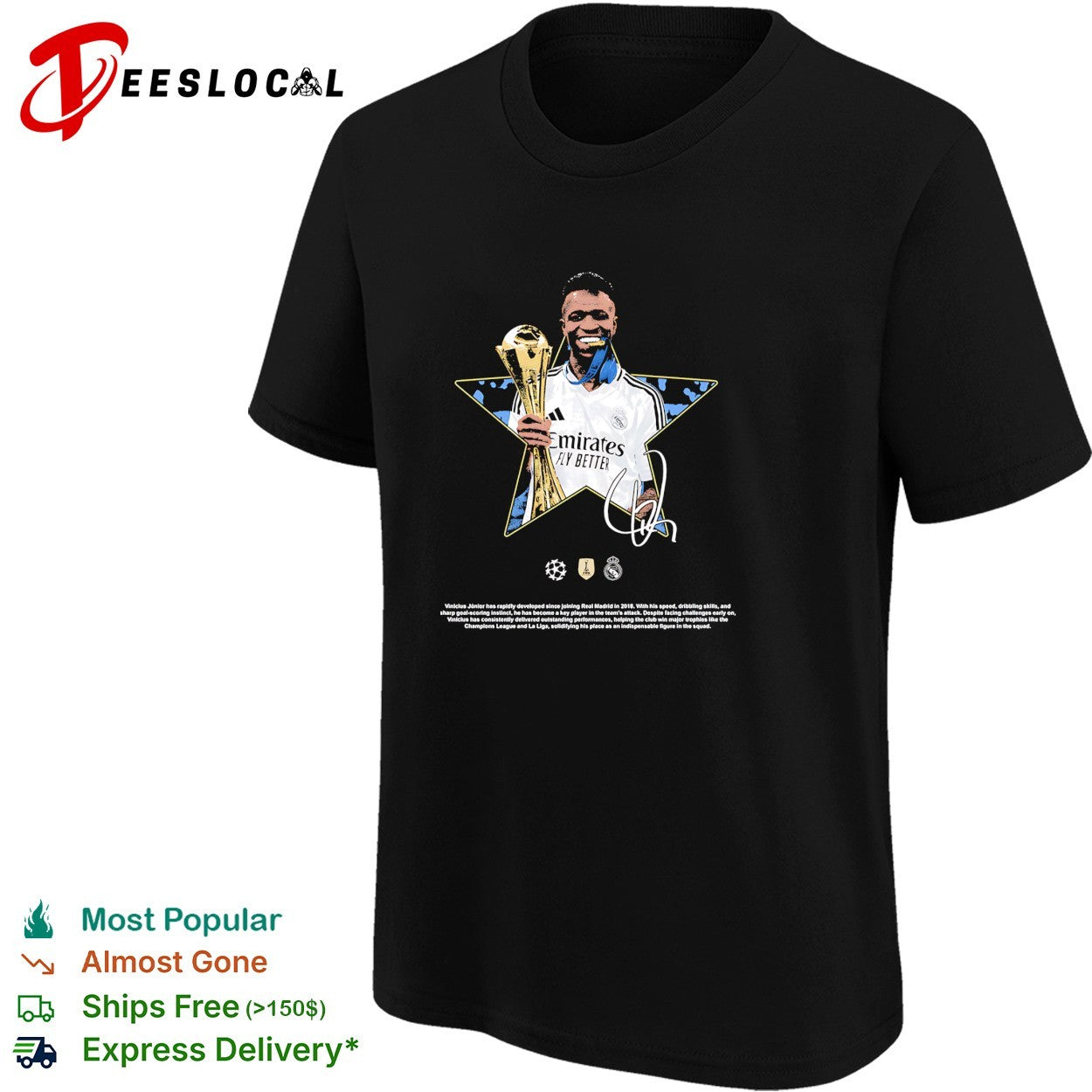 Vinicius Junior Real Madrid signature shirt