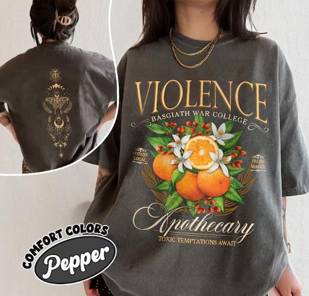 Violet Apothecary Shirt, Basgiath War College Merch, Fourth Wing Shirts, Riders Quadrant, Bookish Tee, Gift For Book Lover