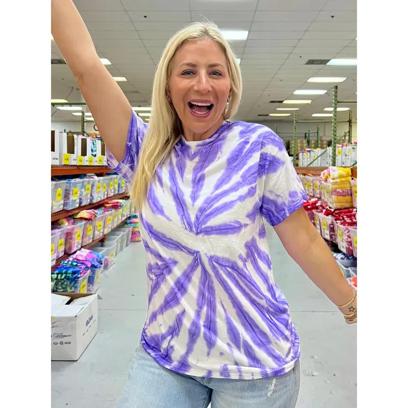 Violet Twist Tie-Dye Tee - Blank - clothing by TeeHivey.com