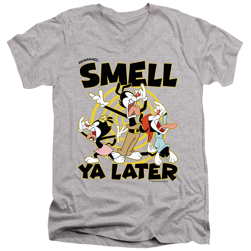 Animaniacs ell Ya Later Mens Slim Fit V-Neck T Shirt Athletic Heather - clothing by TeeHivey.com