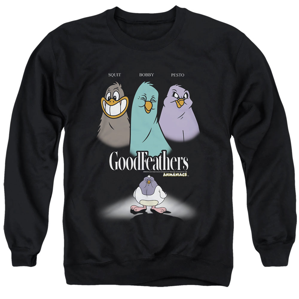 Animaniacs Goodfeathers Mens Crewneck Sweatshirt Black - clothing by TeeHivey.com (Image 2)