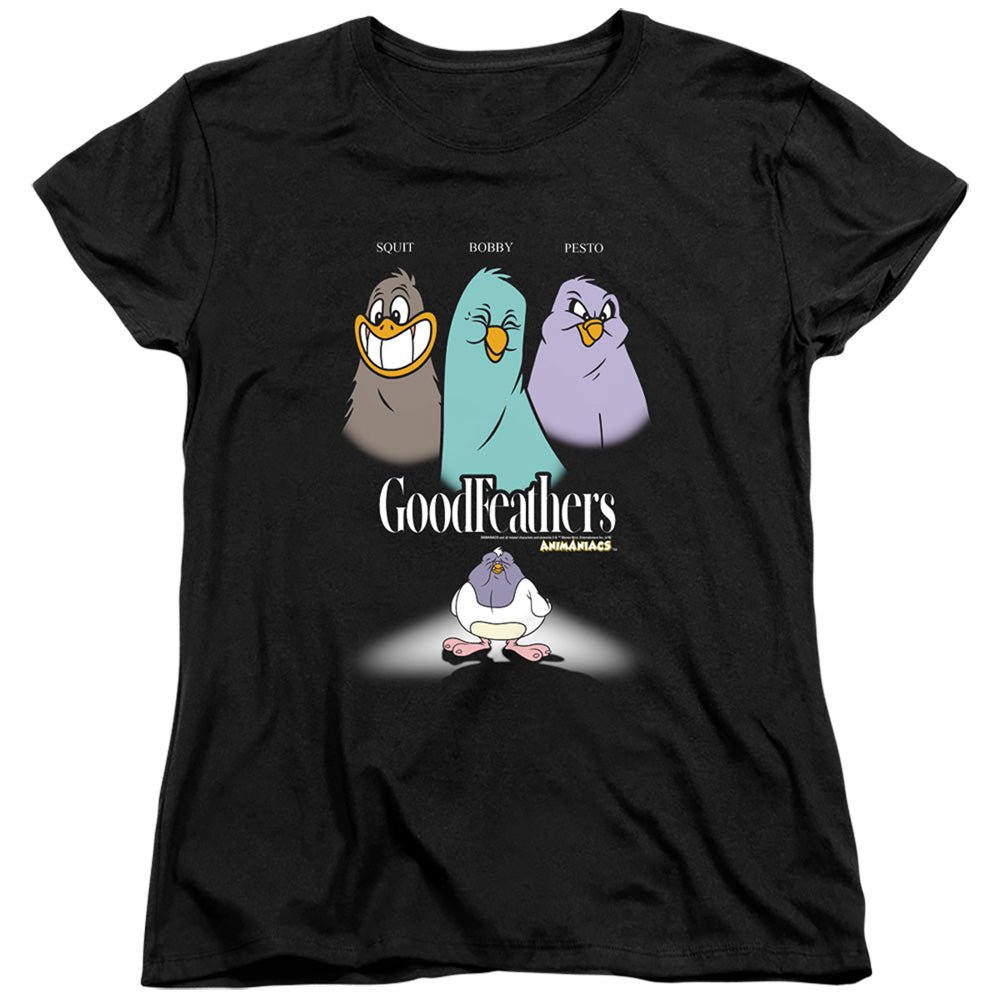 Animaniacs Goodfeathers Womens T Shirt Black - clothing by TeeHivey.com