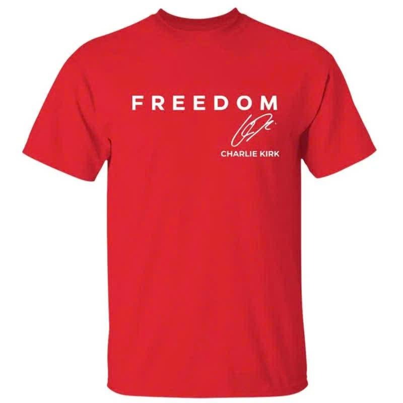 Wear Red on October 14th as CJK Day T-Shirt, C.K. Birthday Tee, Charlie Kirk Shirt, Graphic Design Unisex Cotton T-shirt for Men for Women Menswear Womenswear