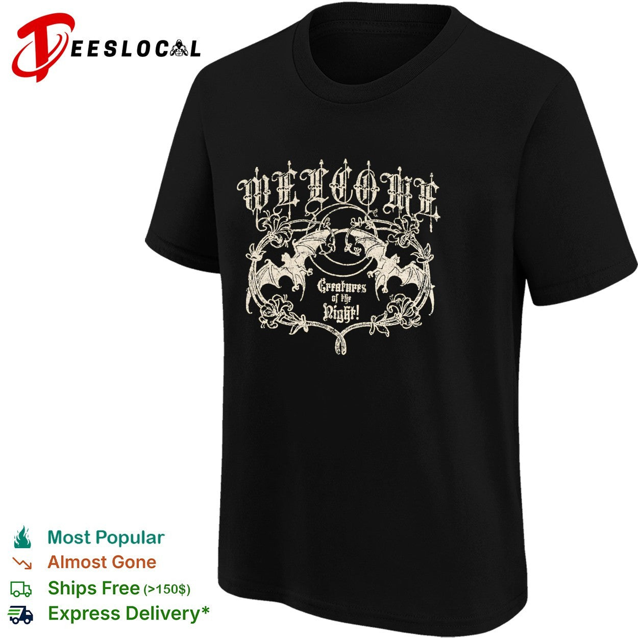 Welcome creatures of the night bats shirt