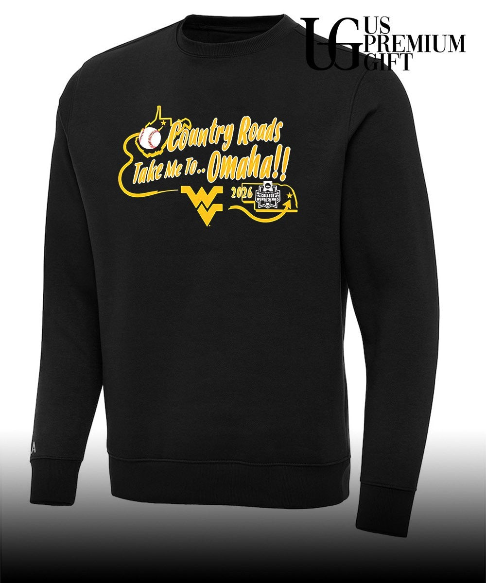 West Virginia Mountaineers Country Roads Take Me to Omaha 2026 College World Series shirt