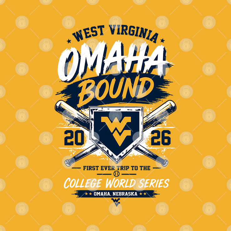 West Virginia Mountaineers Omaha Bound 2026 College World Series WVU Baseball T Shirt