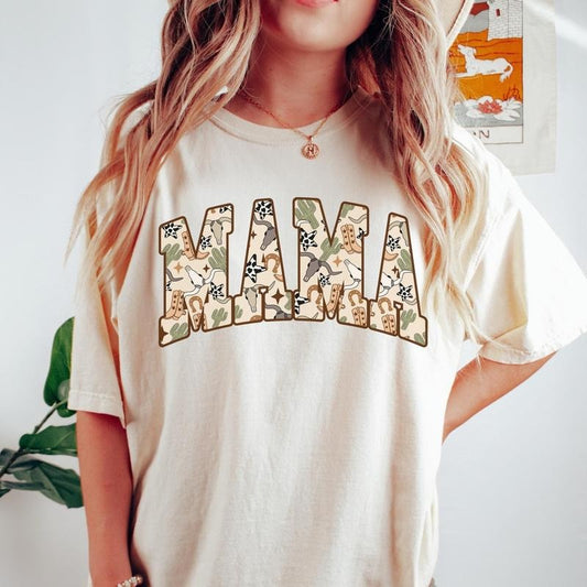 Western Mama Country Pattern Shirt, Western Mama Desert Sunset, Desert Western Mama T-Shirt, Mother's Day Gift