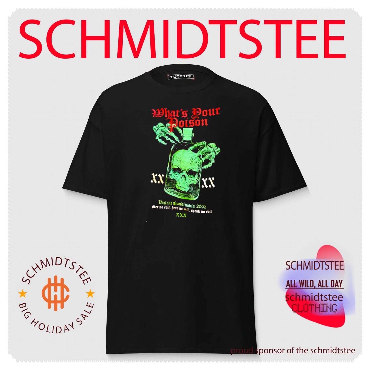 What’s Your Poison Skull Bottle Vailent Scandinavia 2002 shirt
