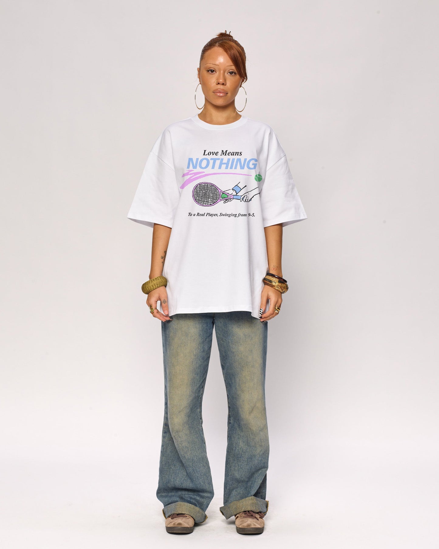 Keep Swinging Oversized Tee