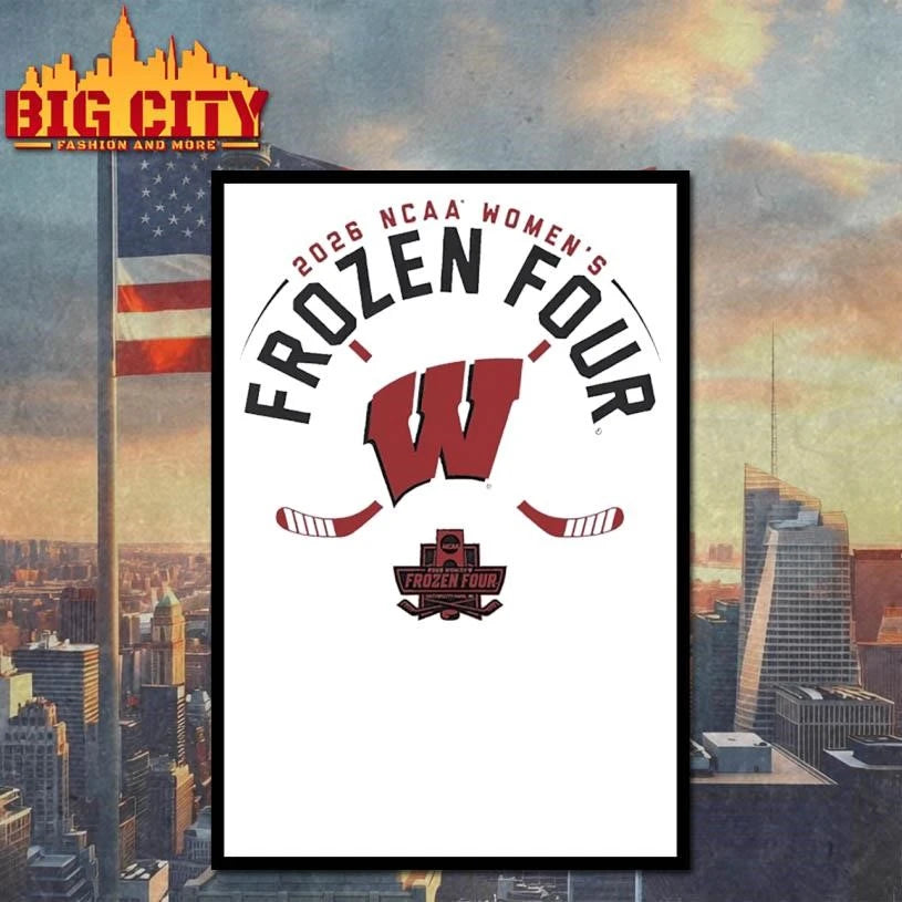 Wisconsin Womens Hockey 2026 Frozen Four Minimalist Shirt