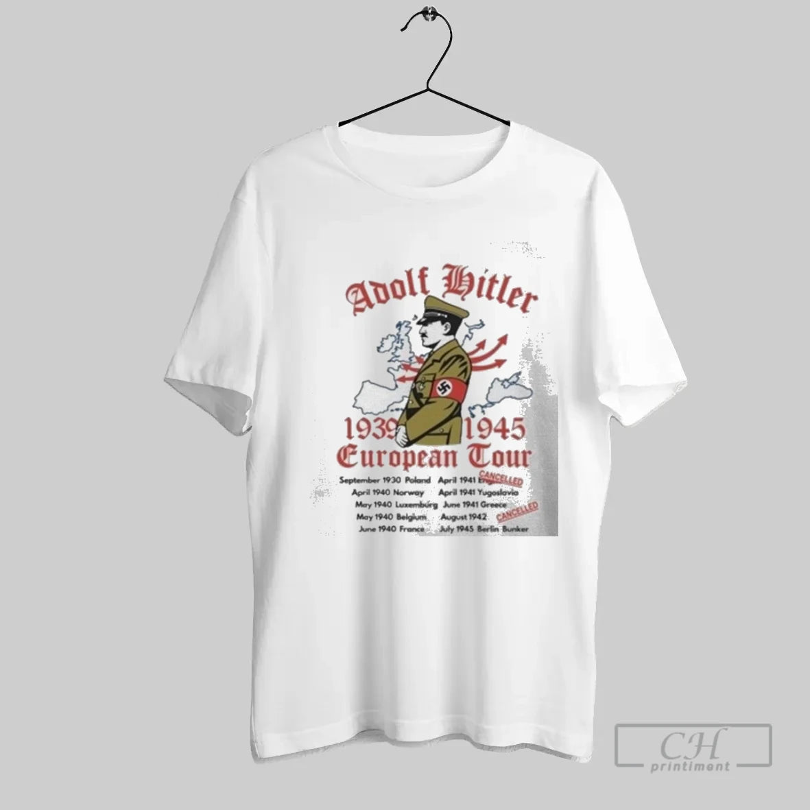 Wwii Adolf Hitler European Tour Design 1939 1945 - clothing by TeeHivey.com
