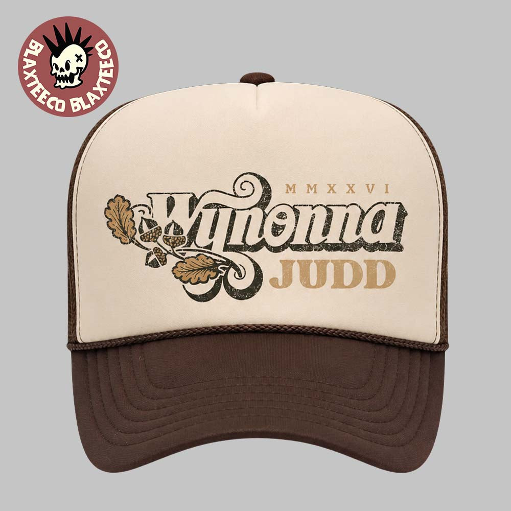 Wynonna Judd Raised On Radio Tour 2026 Merch Logo Brown Trucker Hat