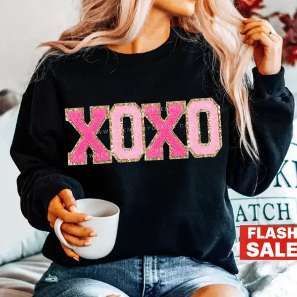 XO XO Valentines Day Sweatshirt, Valentine Shirt, Valentines Crewneck