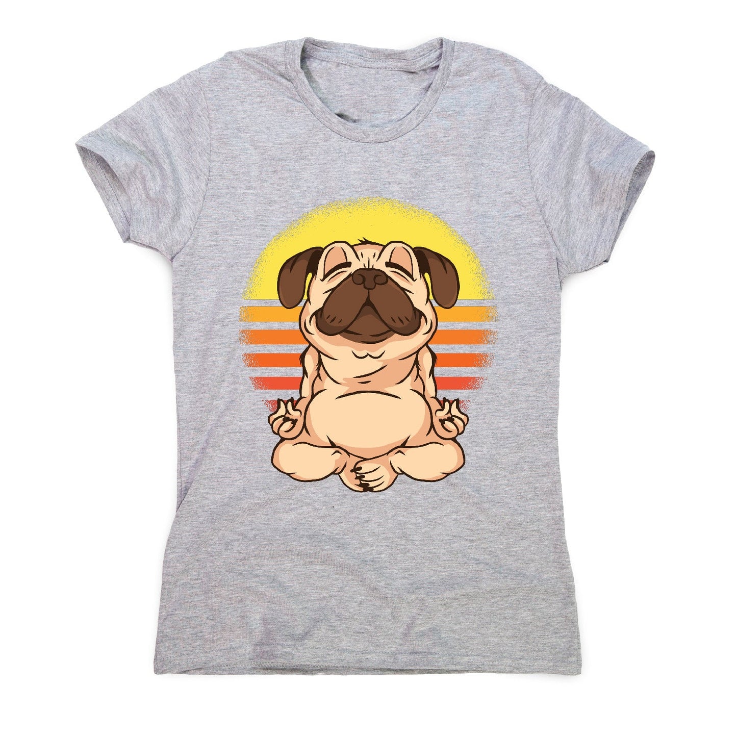 Yoga pug - funny dog women's t-shirt