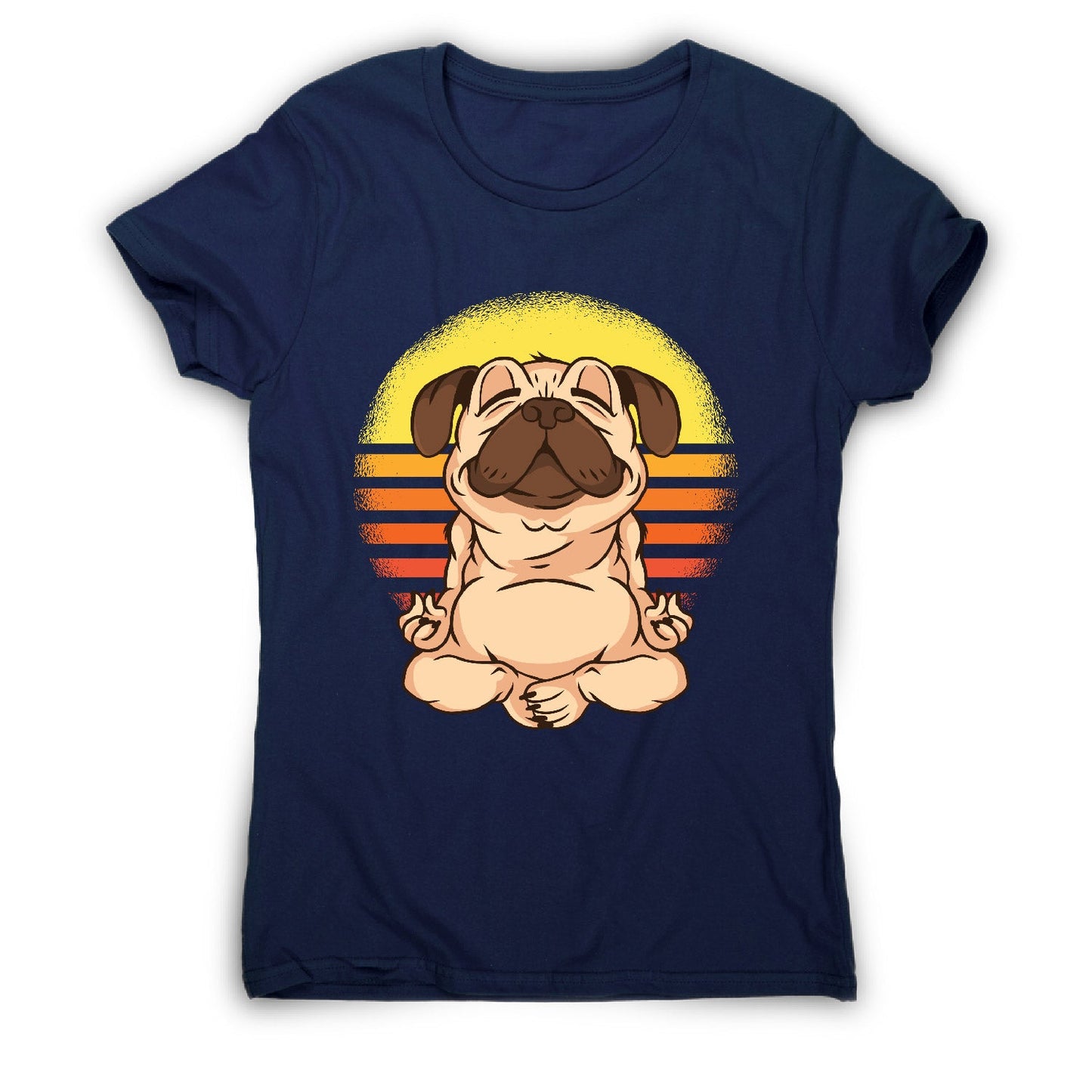Yoga pug - funny dog women's t-shirt