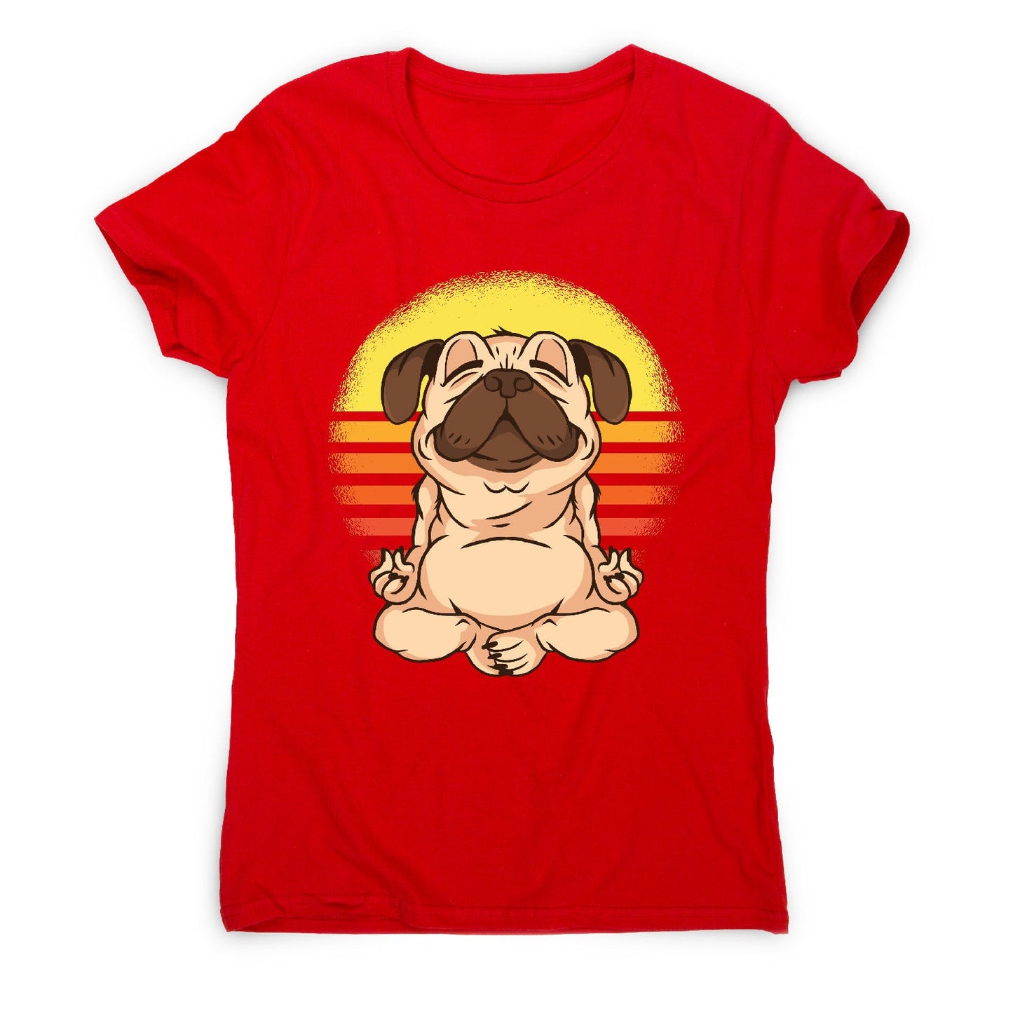 Yoga pug - funny dog women's t-shirt