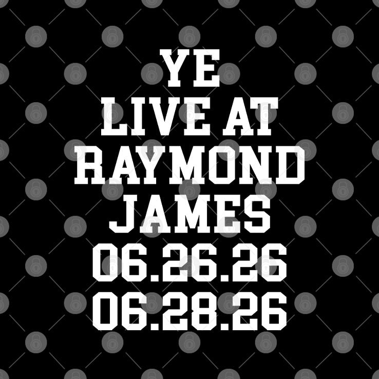 Ye Live At Raymond James Kanye West Concert T Shirt