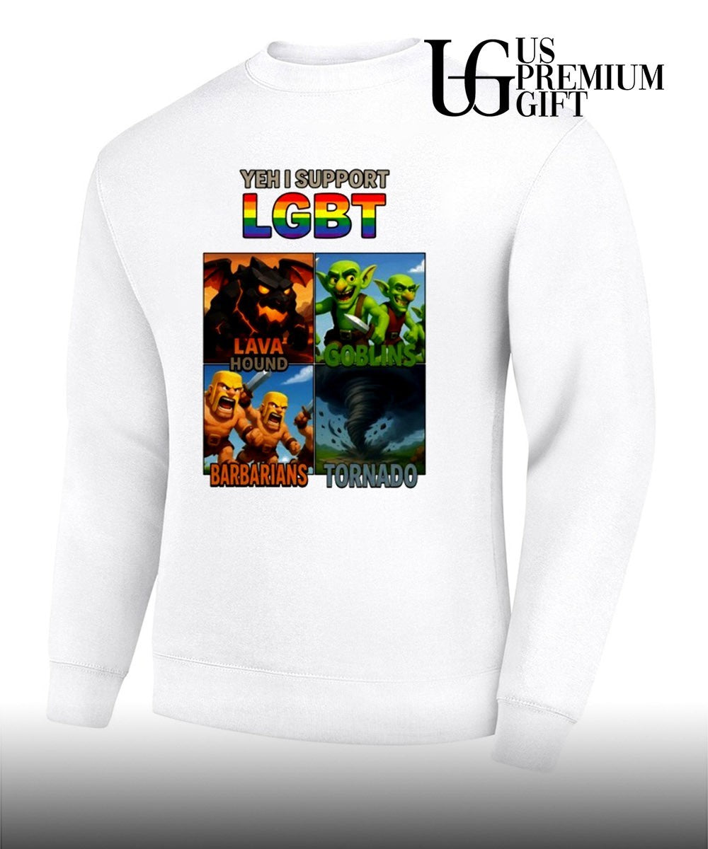 Yeh I support LGBT Barbarians Tornado Lava Hound Goblins shirt
