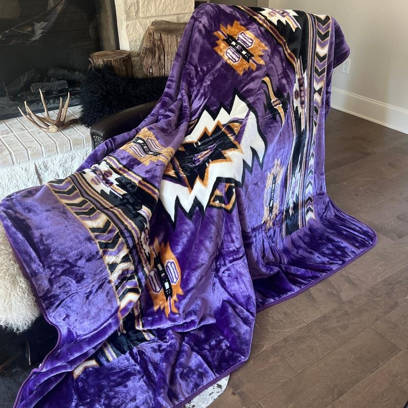 ZDark Purple 487 Throw Blanket