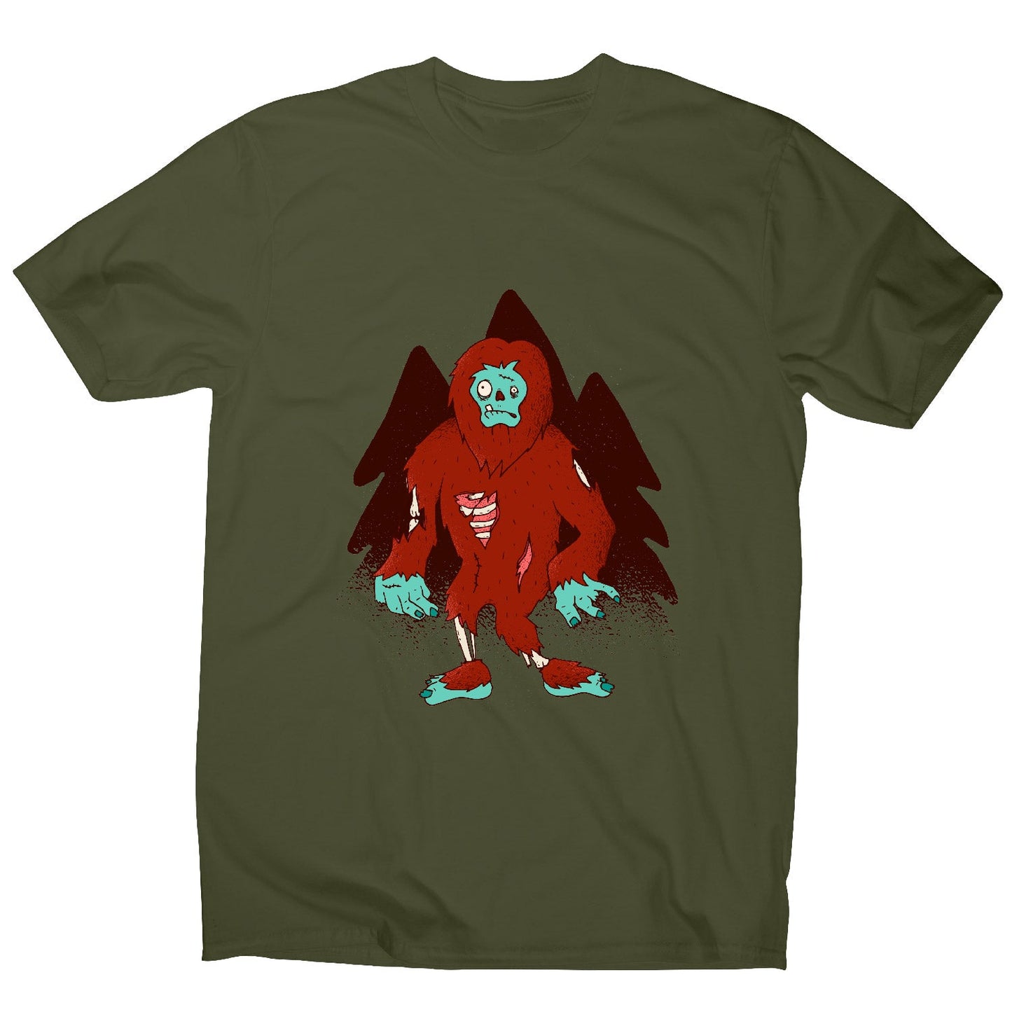 Zombie bigfoot - funny men's t-shirt