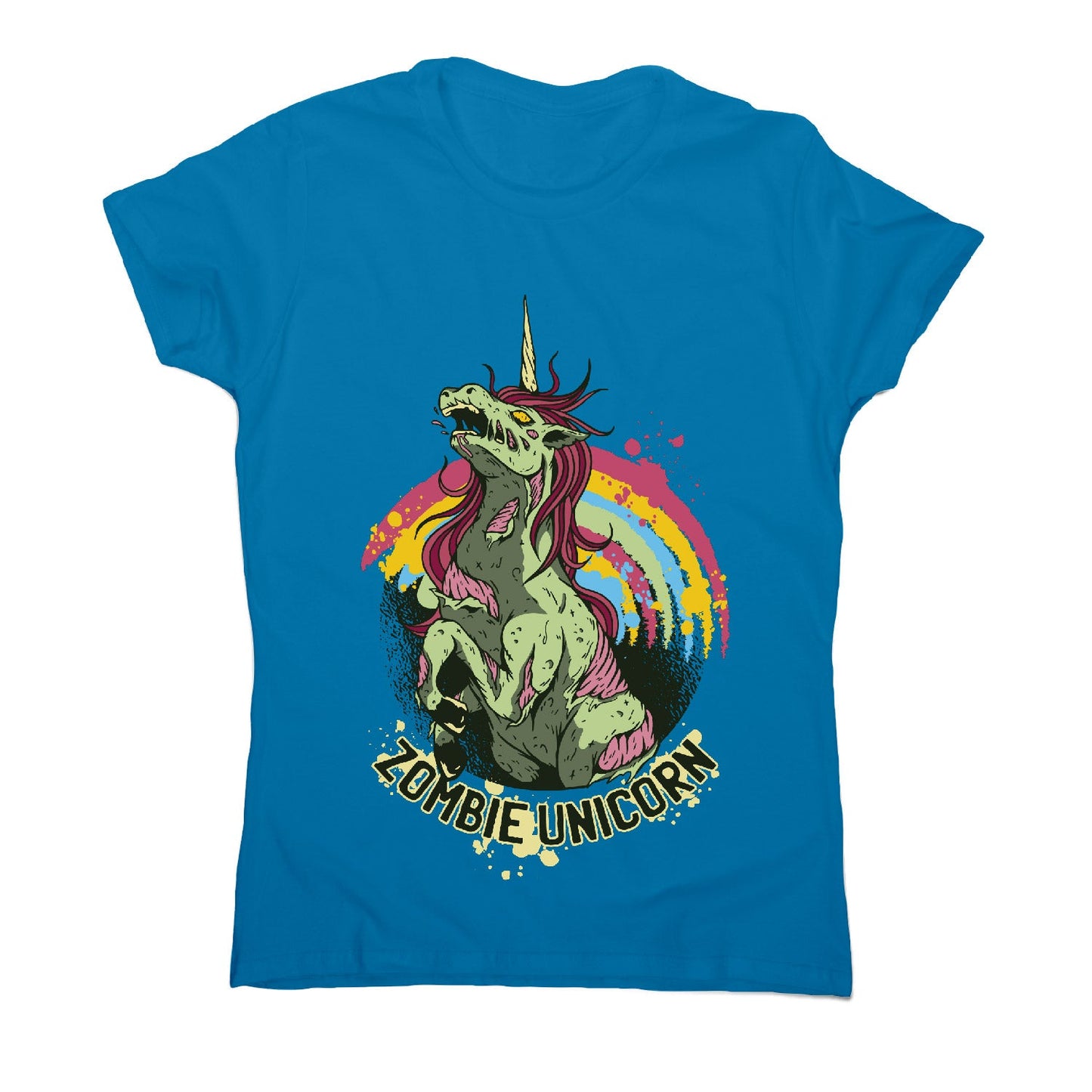 Zombie unicorn - women's funny premium t-shirt