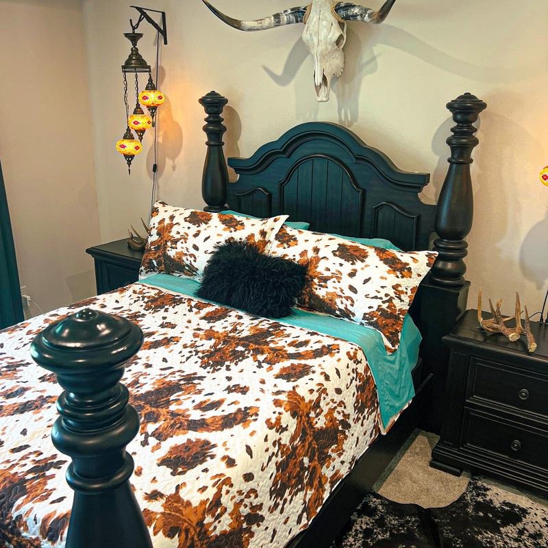 ZRust Cow 3 Piece Quilt Set