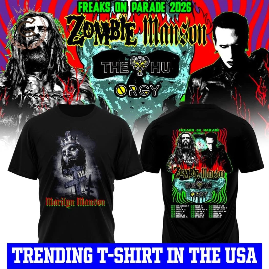 Zombie x Manson Freaks On Parade 2026 Tour Shirt