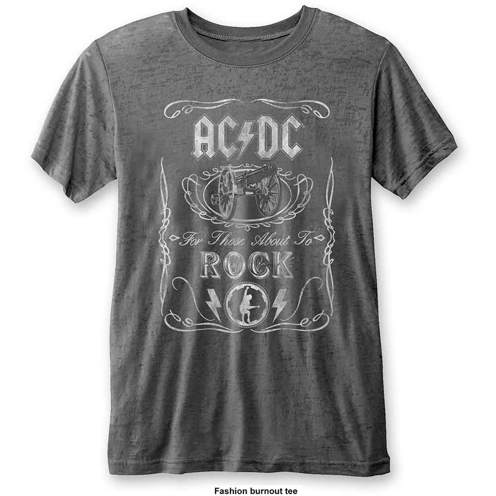 AC/DC Cannon Swig T Shirt Grey