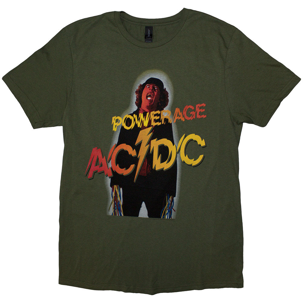 AC/DC Powerage Mens T Shirt Green
