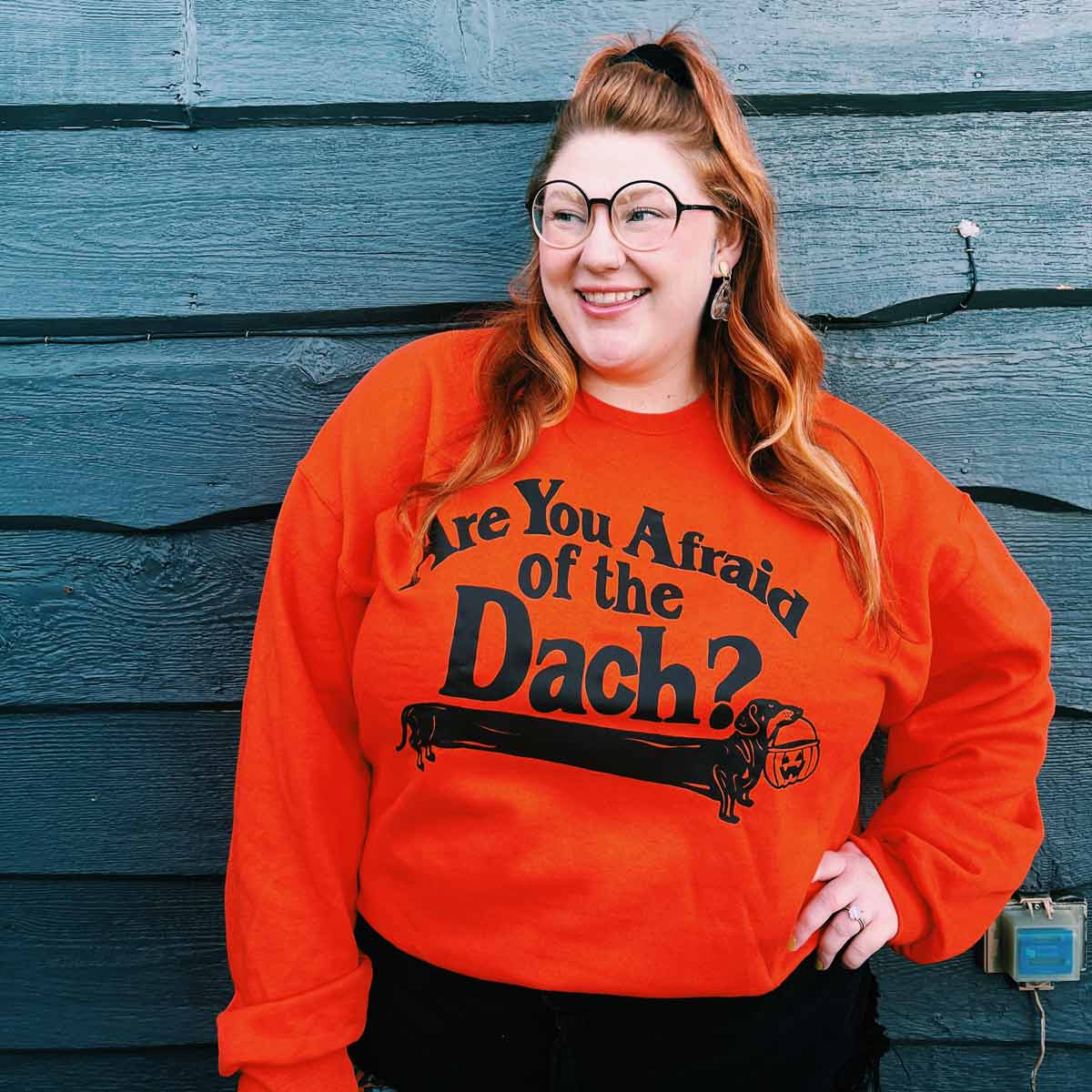 afraid of the dach unisex crew sweatshirt