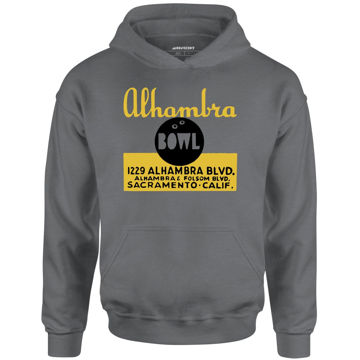 Alhambra Bowl - Sacramento, CA - Vintage Bowling Alley - Unisex Hoodie