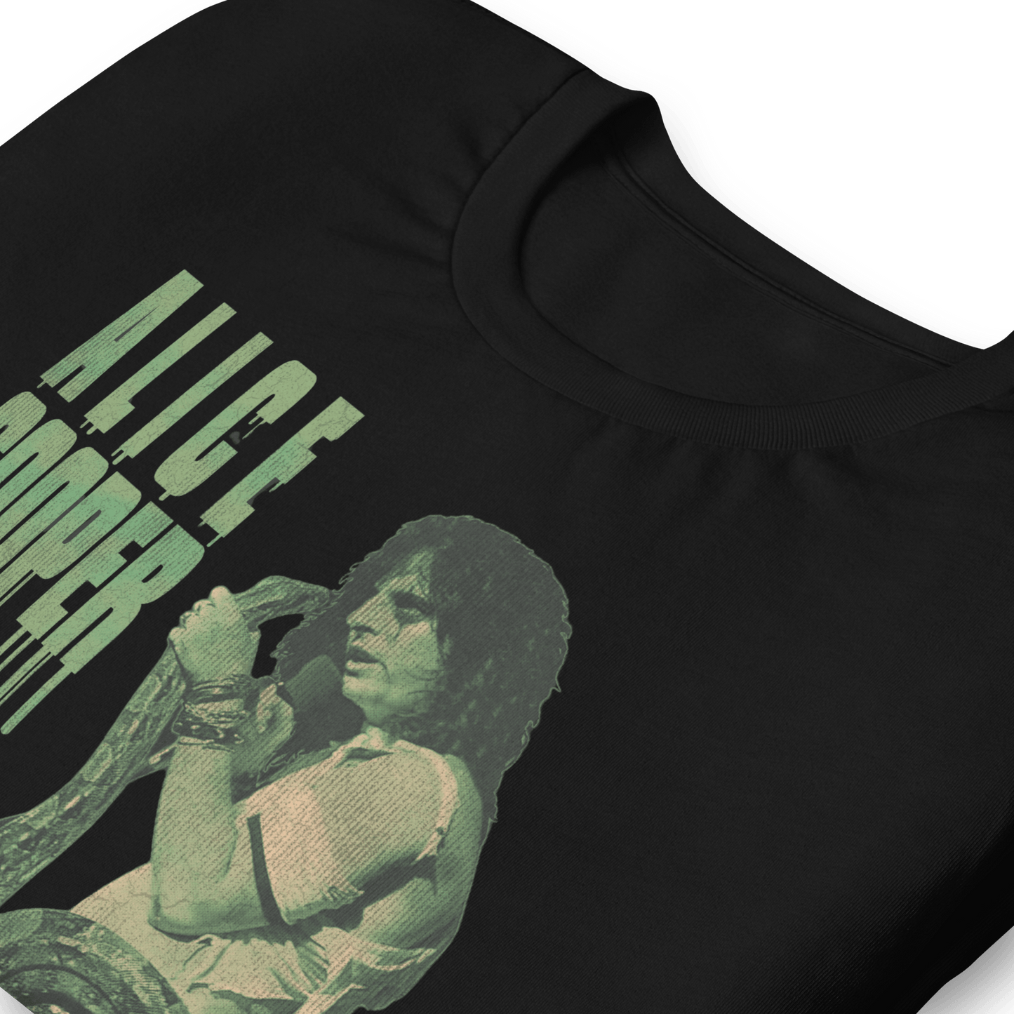 Alice Cooper Vintage 1986 Snake Drip Jumbo Print Mens T Shirt Black