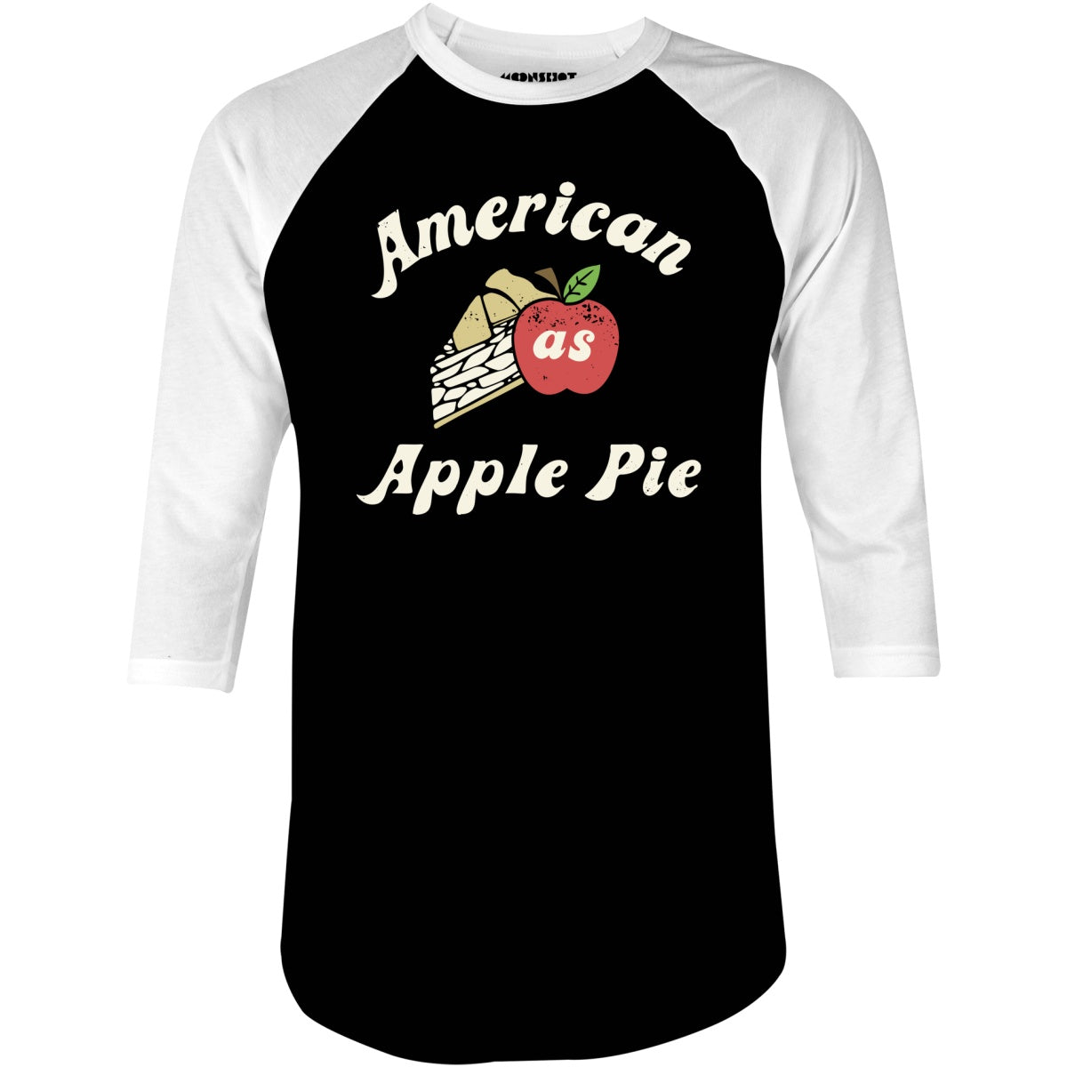 American As Apple Pie - 3/4 Sleeve Raglan T-Shirt